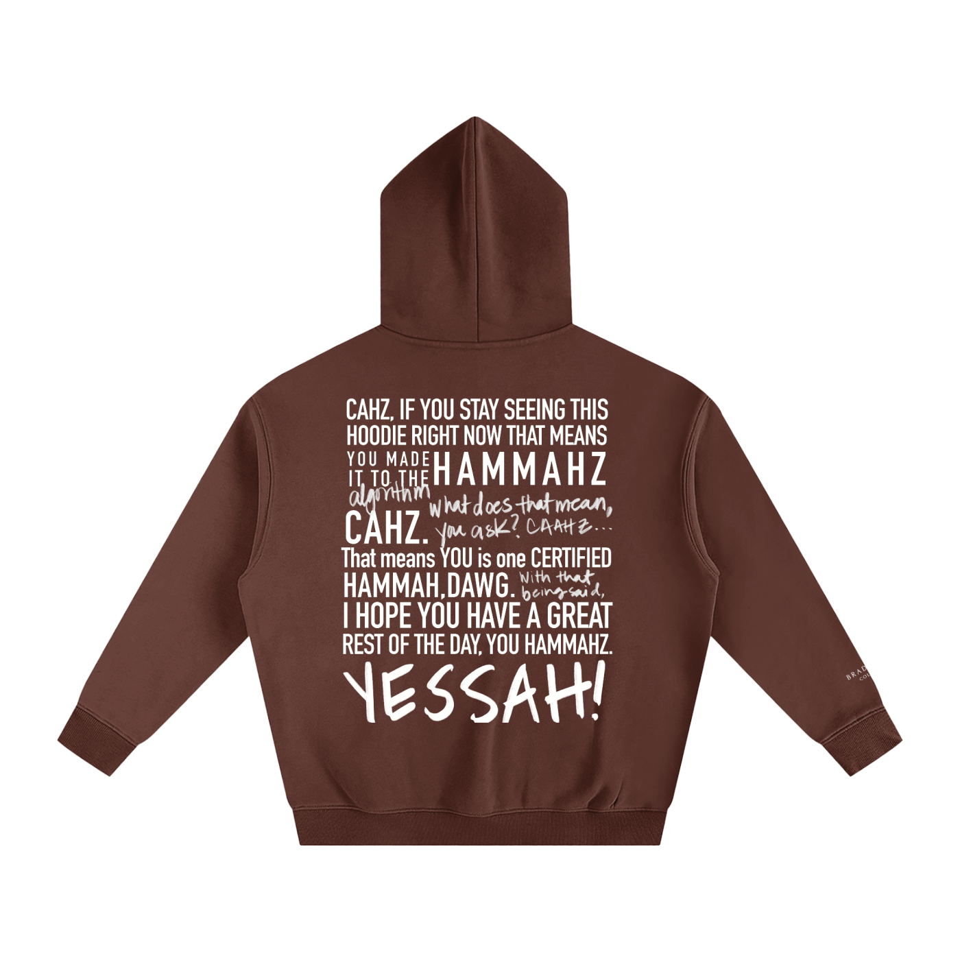 Braddah AJ Collective,Oversized,Fleeced,Hoodie,Certified Hammah