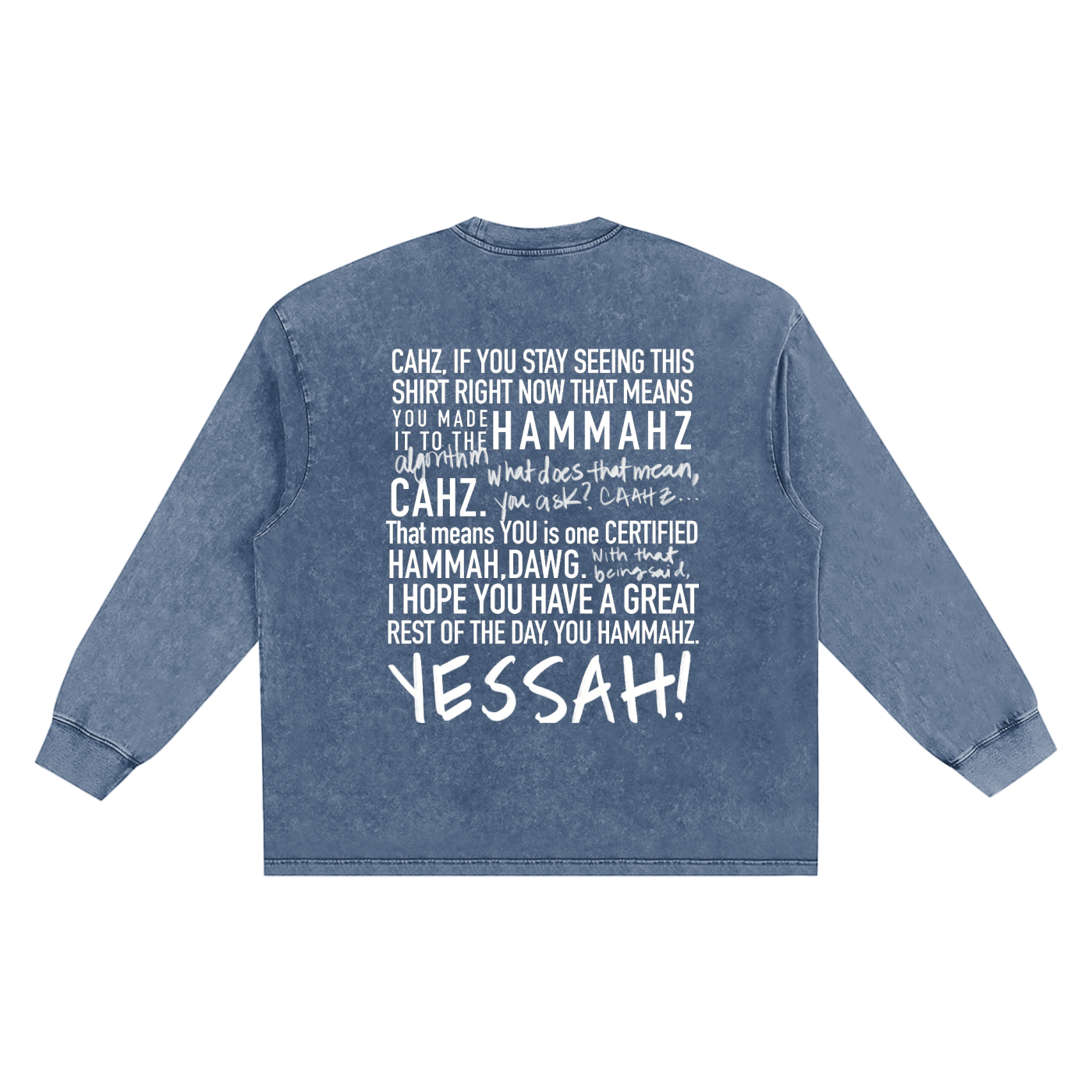 Snow Washed Frayed Edge T-Shirt (Up to 2XL)