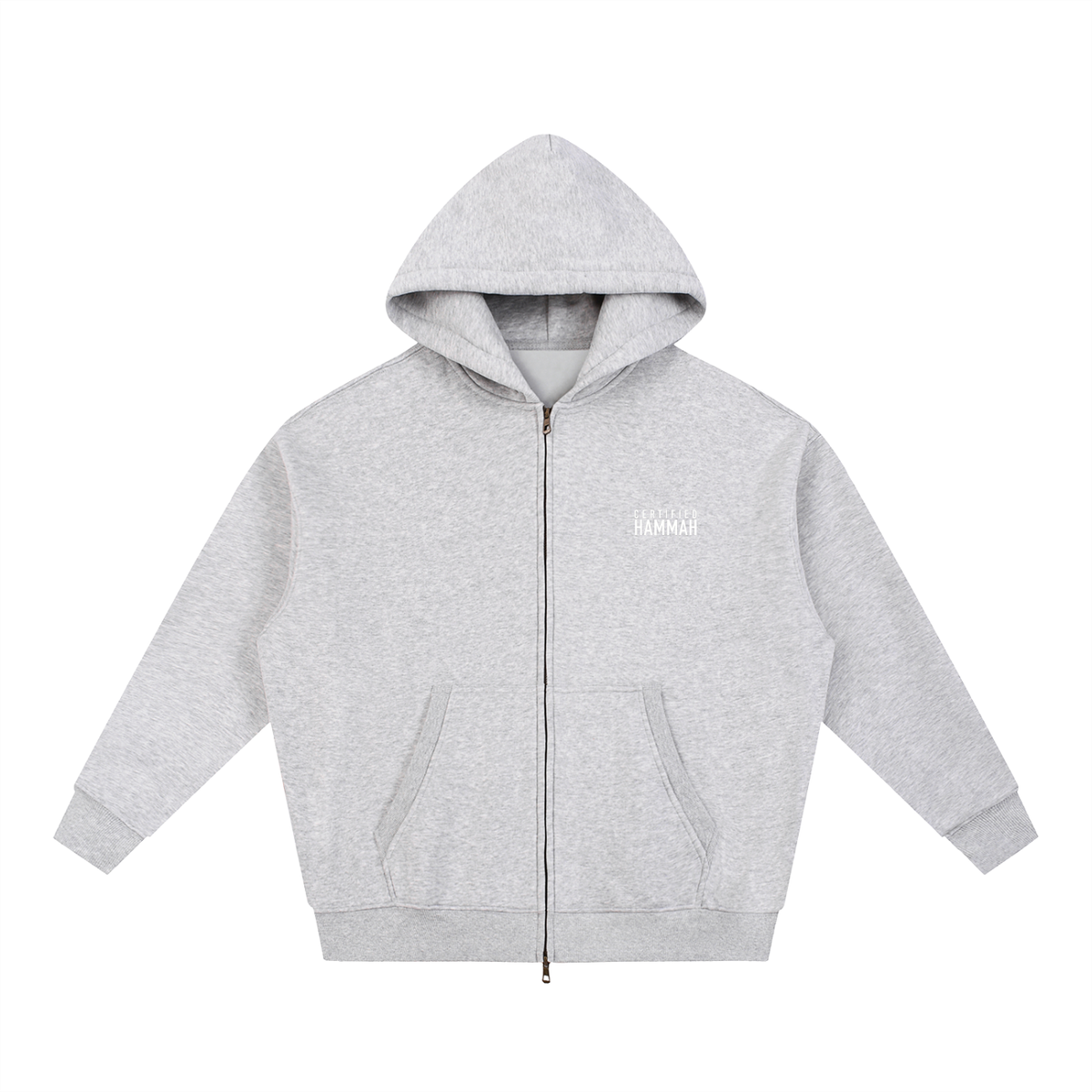 Adult “Certified Hammah” Essential Oversized Fleece Boxy Zip-Up Hoodie (Up to 2XL)