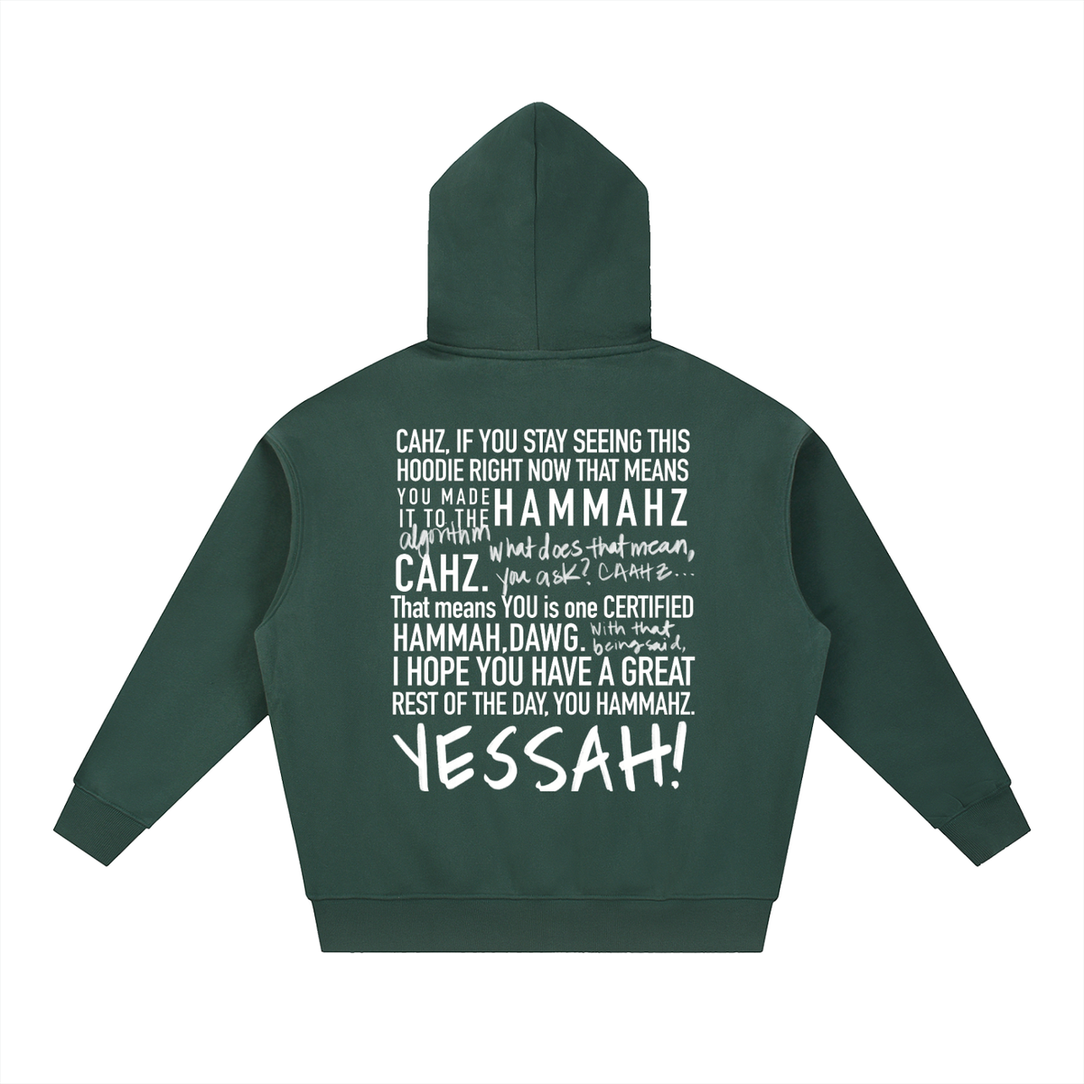 Adult “Certified Hammah” Essential Oversized Fleece Boxy Zip-Up Hoodie (Up to 2XL)