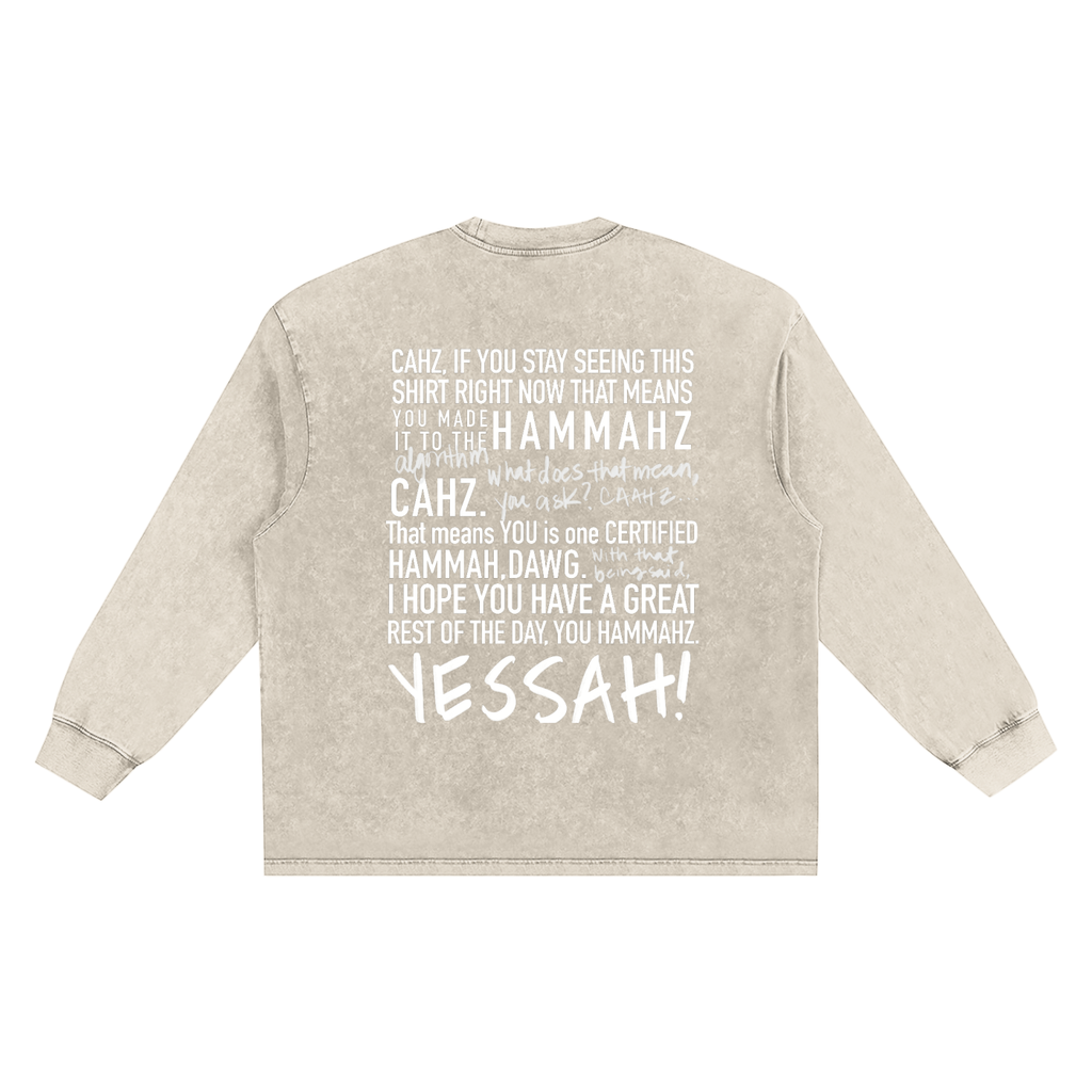 Snow Washed Frayed Edge T-Shirt (Up to 2XL)