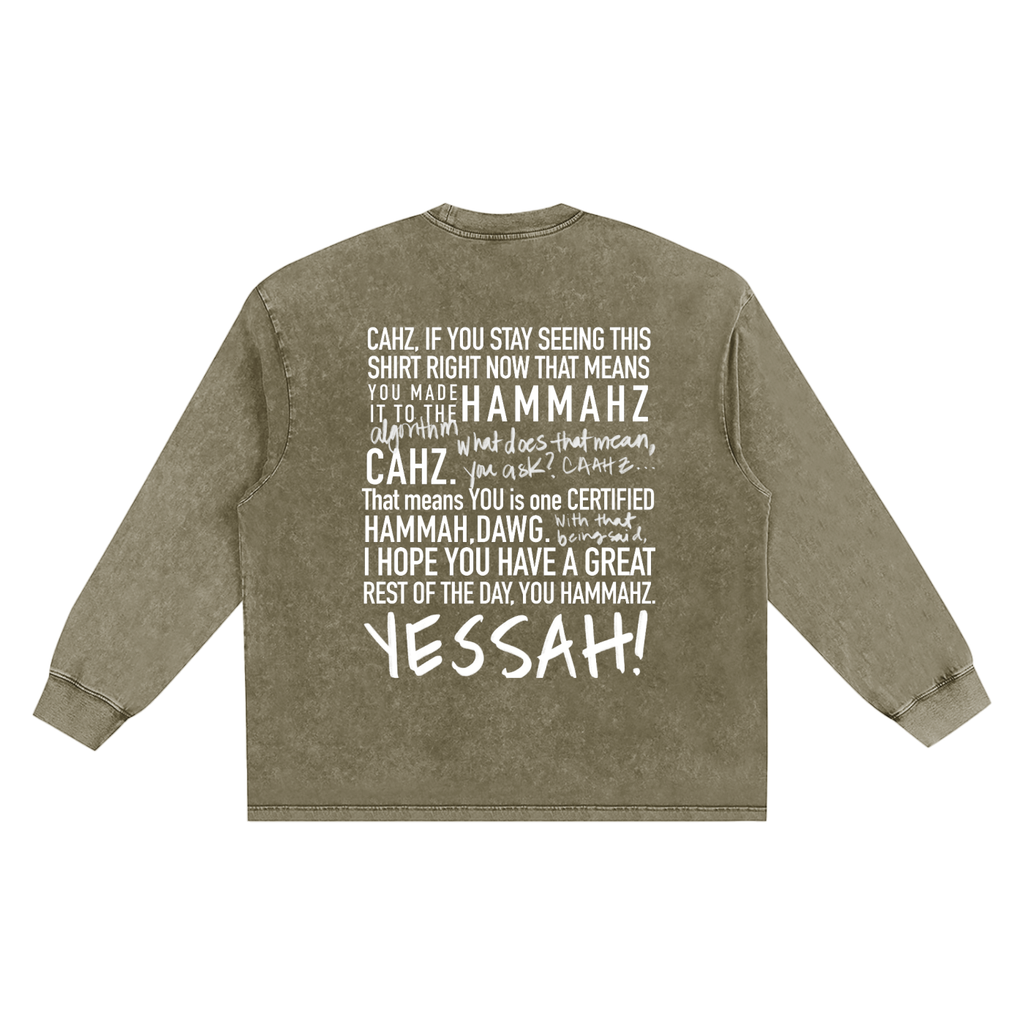 Snow Washed Frayed Edge T-Shirt (Up to 2XL)