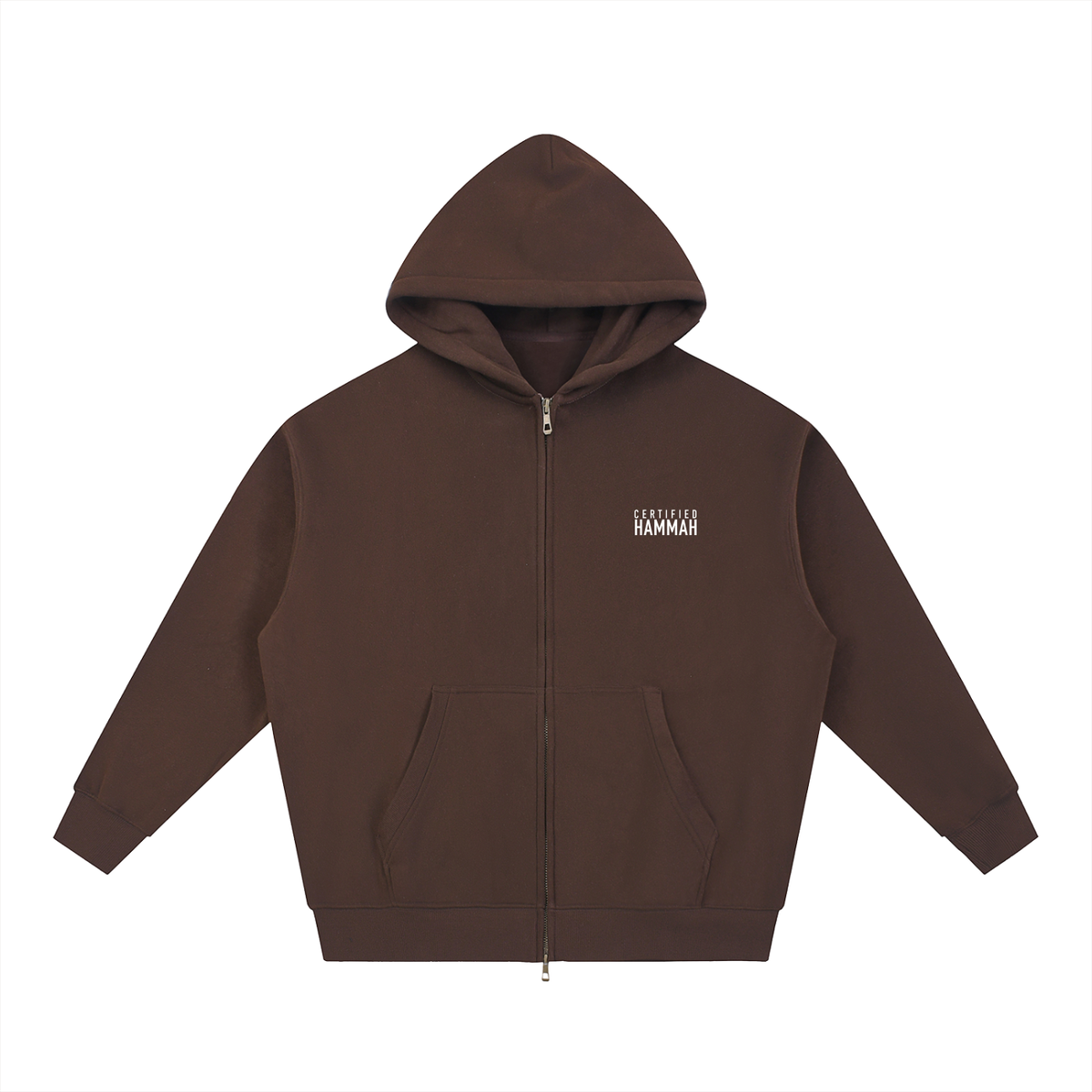 Adult “Certified Hammah” Essential Oversized Fleece Boxy Zip-Up Hoodie (Up to 2XL)