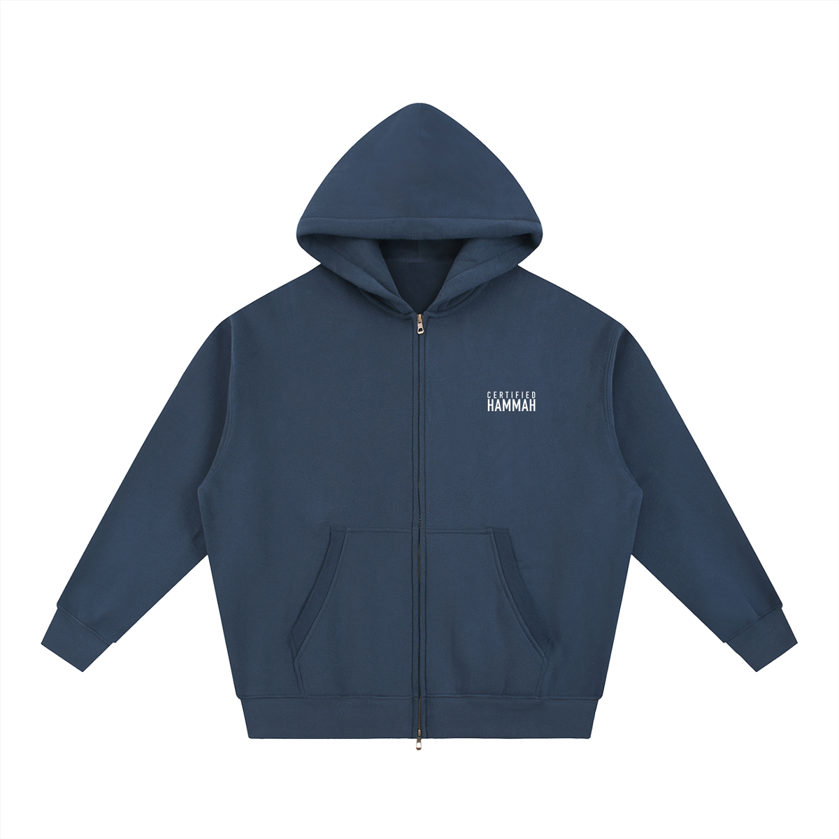 Adult “Certified Hammah” Essential Oversized Fleece Boxy Zip-Up Hoodie (Up to 2XL)