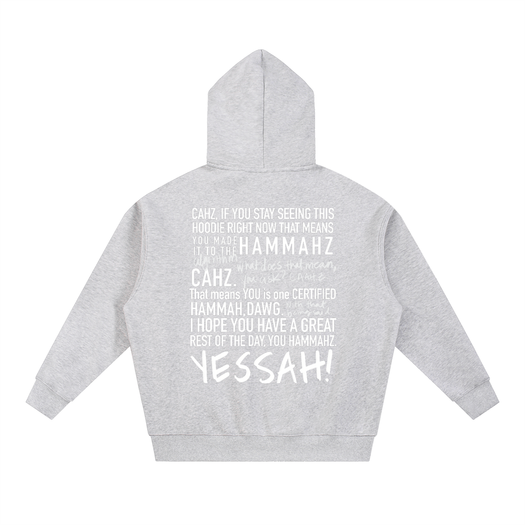 Adult “Certified Hammah” Essential Oversized Fleece Boxy Zip-Up Hoodie (Up to 2XL)