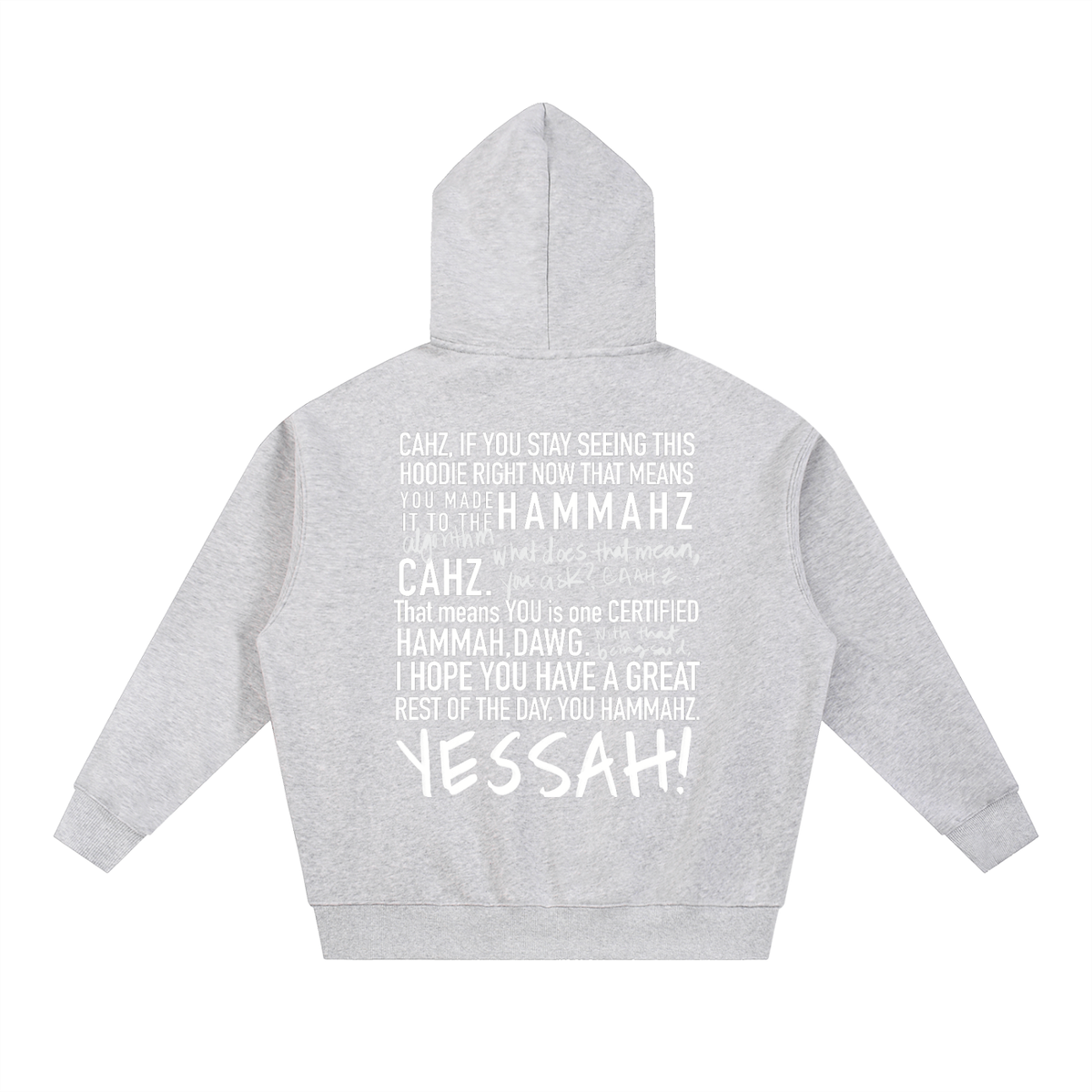 Adult “Certified Hammah” Essential Oversized Fleece Boxy Zip-Up Hoodie (Up to 2XL)