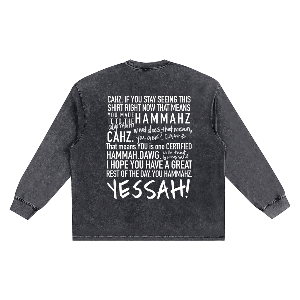Snow Washed Frayed Edge T-Shirt (Up to 2XL)
