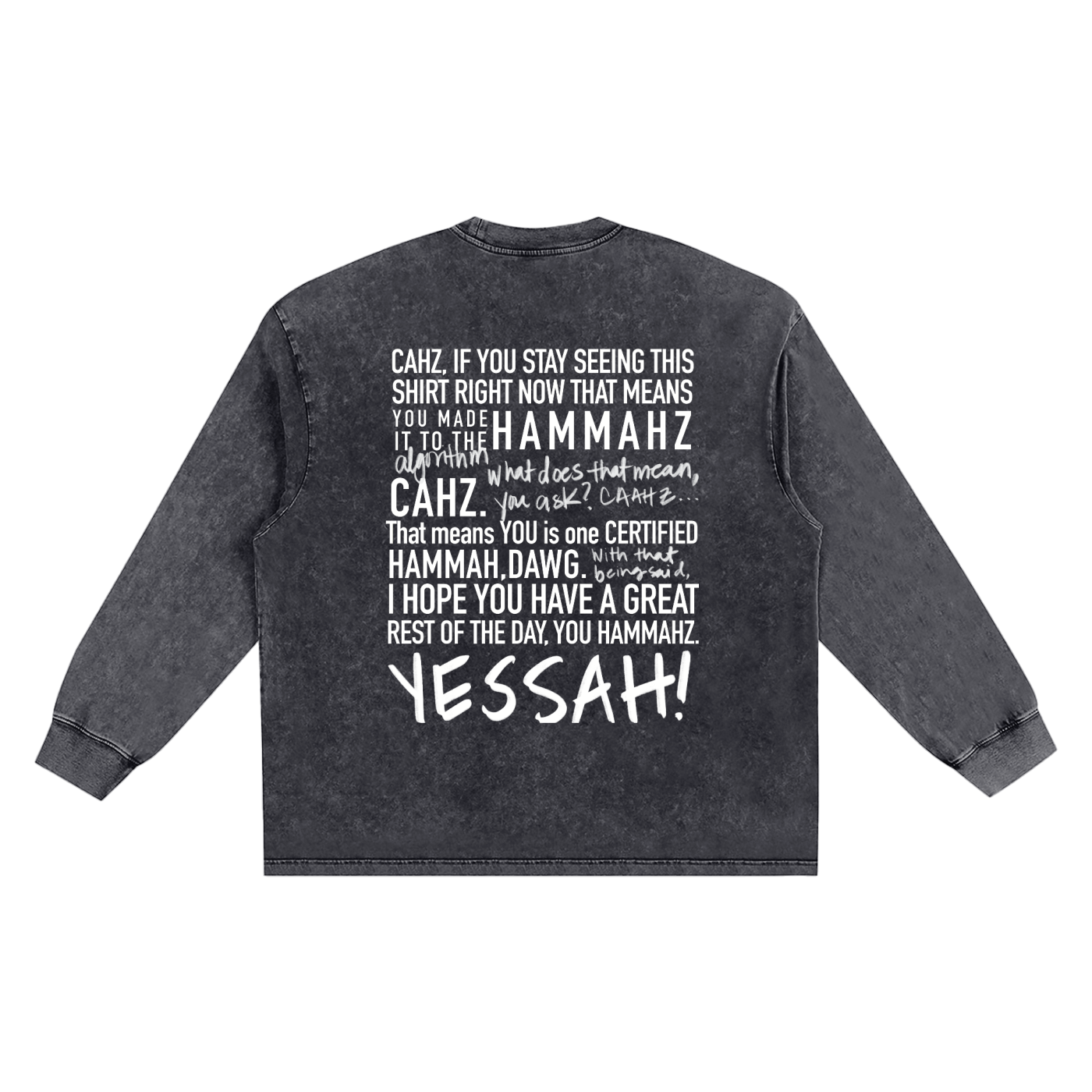 Snow Washed Frayed Edge T-Shirt (Up to 2XL)