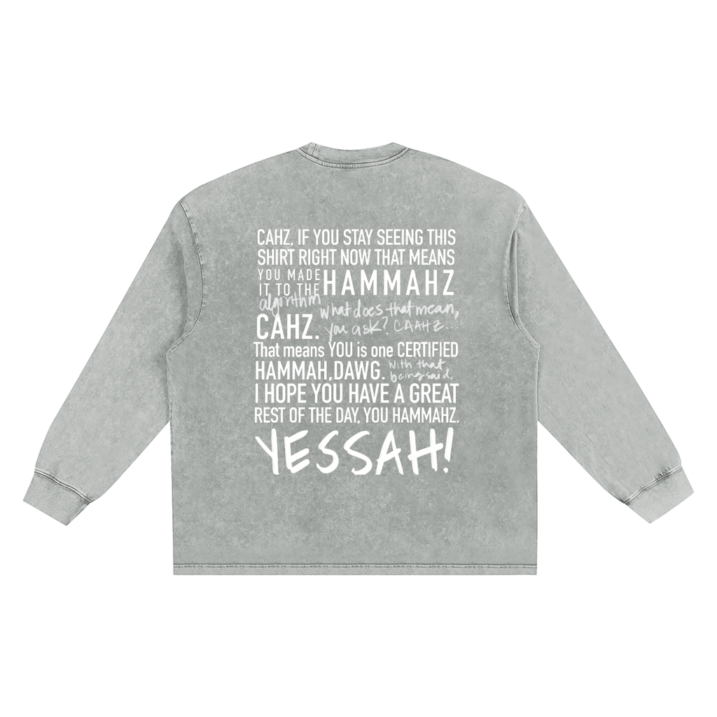 Snow Washed Frayed Edge T-Shirt (Up to 2XL)